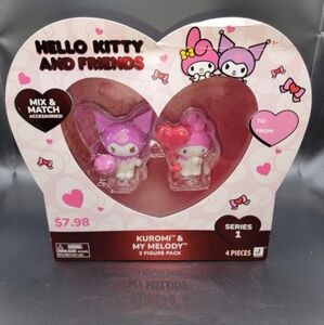 Hello Kitty and Friends: Valentines My Melody & Kuromi 2 Figure Pack